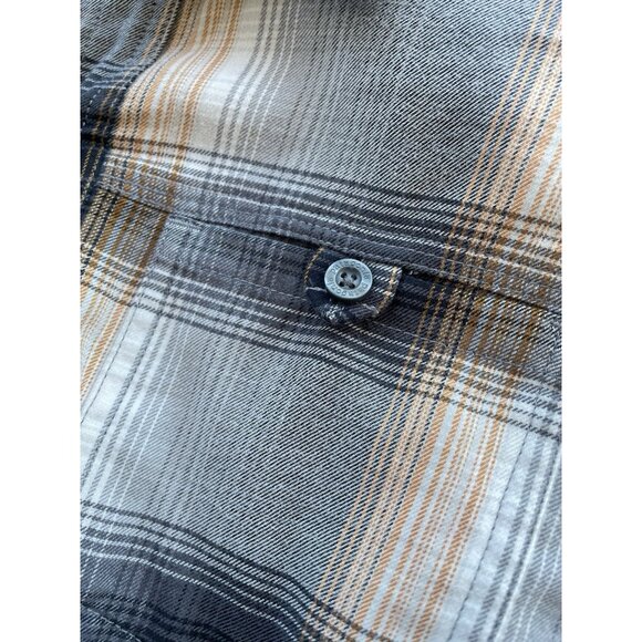 Patagonia Plaid Long Sleeve Dress - Gray and Tan - Picture 9 of 16
